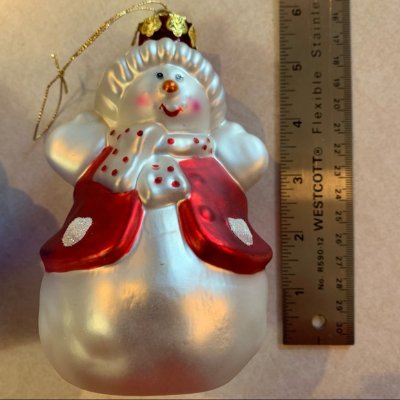 Snowmen Glass Ornaments - Picture 3 of 3